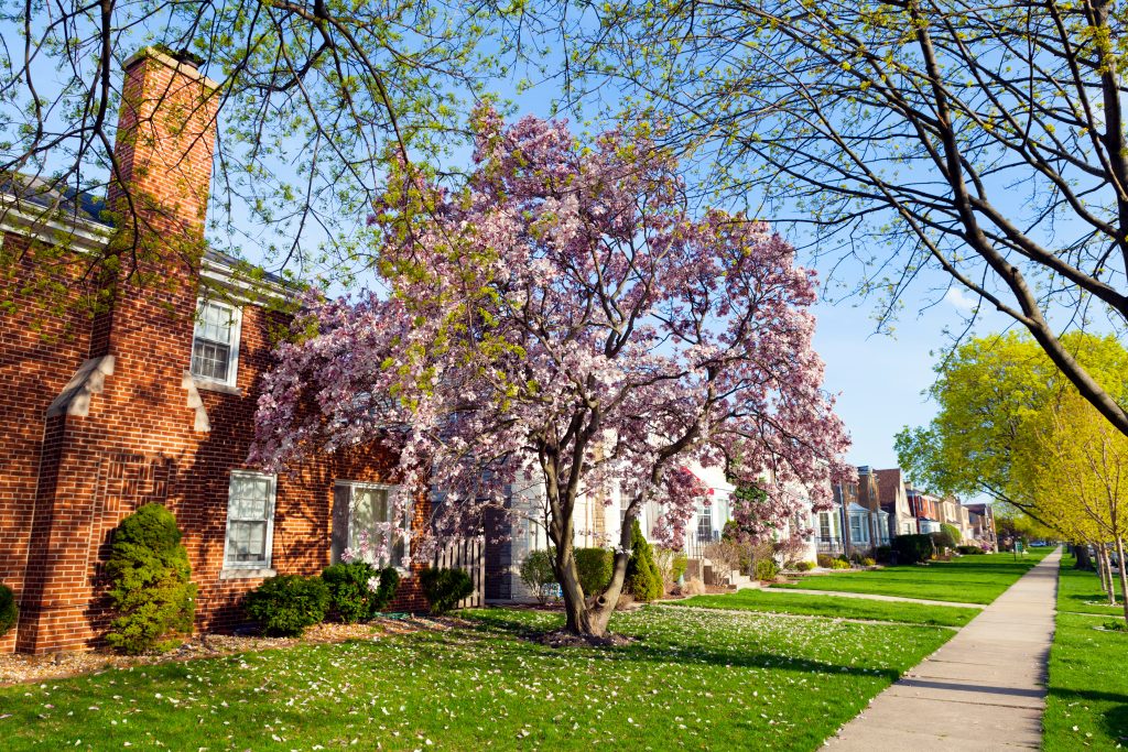 chicago suburbs in the spring