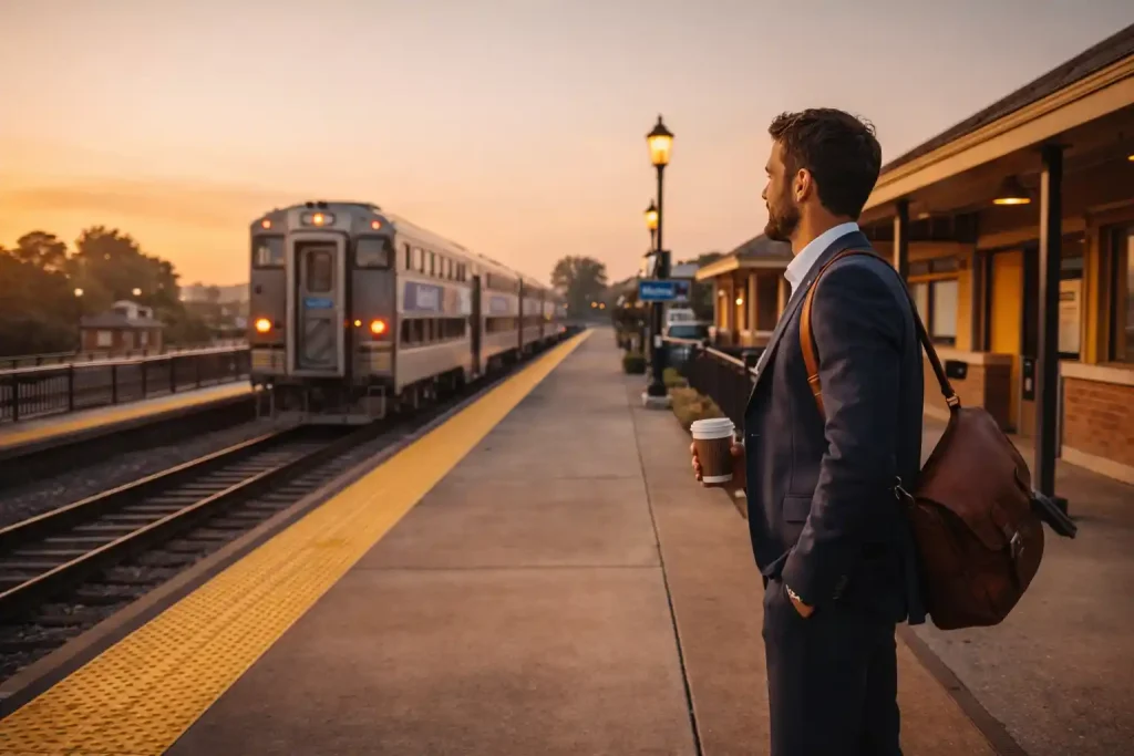 st charles il commuter train chicago suburb lifestyle