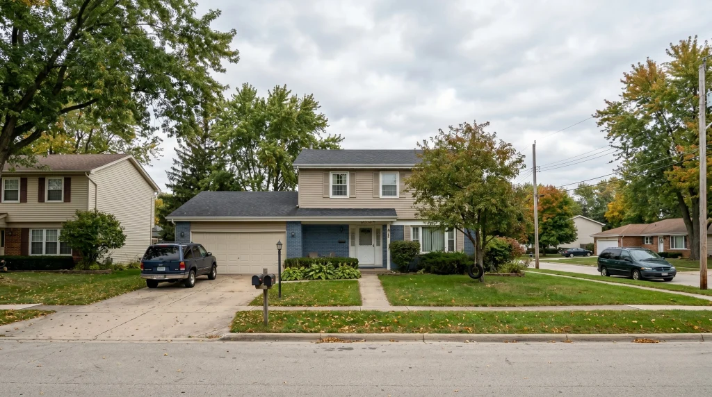 surban neighborhood in streamwood il